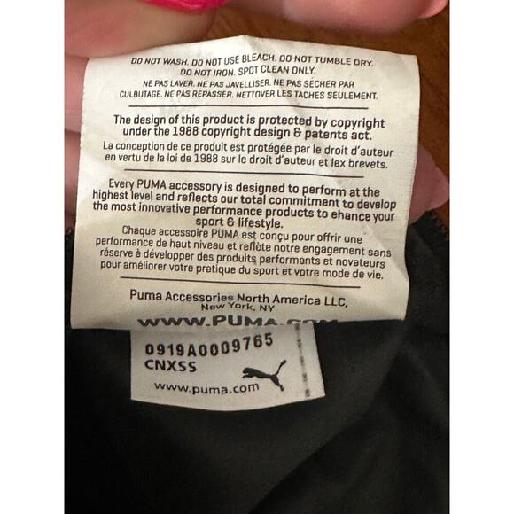 PUMA Black Mini Backpack Logo Straps Lightweight Ripstop Nylon Small Travel Bag - Picture 4 of 6